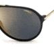Carrera Hot65 Sunglasses, Black Gold Frame, Grey Gold Mirror Lens, 716736372150