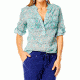 Carve Designs Dylan Gauze Shirt - Women's-Blue Lagoon-Medium