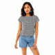 Carve Designs Lola Tee, Womens, Black Stripe, SM, TSCB18-003-SM