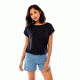 Carve Designs Lola Tee, Womens, Black, XL, TSCB18-001-XL