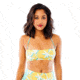 Carve Designs Sabelle Bandeau Top, Womens, Gold Palms, XS, BTBB05-719-XS