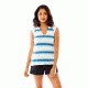 Carve Designs Serpico Henley Top, Womens, Playa Stripe, XS, TTAL72-407-XS