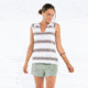 Carve Designs Serpico Henley Top, Womens, Sparrow Playa, XS, TTAL72-507-XS