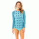 Carve Designs Sunset Rashguard, Agave w. Julep Stripe, XL, RGSU14-337-XL