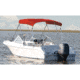 Carver Fully Assembled 3-Bow Round Tube Sunbrella Bimini Complete Top Kit 73 - 78 Widths, Red, A5475TB-7