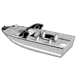 Carver Styled To Fit Cover For Outboard Aluminum V Hull Boat With Walk Thru Windshield, 18ft6in Length x 100in Width, 72318P-10