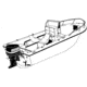 Carver Styled To Fit V Hull Center Console Fishing Boat Cover With High Bow Rails 196 Length x 96 Width, 19ft6in Length x 96in Width, 70019P-10