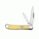 Case 3220 CV Yellow Synthetic Peanut, Clip and Pen Blades 00030