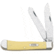 Case 3254 CV Yellow Synthetic Trapper  Clip and Spey BladesFolding Knife., Yellow Synthetic  Handle, 4 1/8 00161