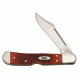Case 61749L CV Dark Red Bone Mini Copperlock Folding Knife,3.325in closed 06996