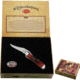 Case 61953L Ropers Gift Set Dark Red Bone Russlock Folding Knife w/Lapel Pin,4.25in closed 09661