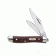 Case 6220 SS Brown Synthetic Peanut  Clip and Pen Blades Folding Knife, Brown Synthetic Jigged, 2 7/8 00046