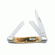 Case 6318 SS Amber Medium Stockman  Clip, Sheepfoot and Spey BladesFolding Knife, Amber Bone SS Handle, 3 5/8 00042