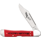 Case Chevrolet CopperLock Folding Knife, 4.25in Closed, Mirror Locking Clip Blade, Red Smooth Synthetic Handle, 33712