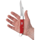 Case Folding Hunter American Work Folding Knife, 5.25in Closed, Stonewash Carbon Steel Clip Blade, Red Smooth Synthetic Handle, 73928