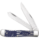 Case Ford Trapper Natural Bone Folding Knife, Mirror finish stainless clip and spey blades, Natural smooth bone handle, 14328