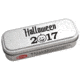 Case Halloween Gift Tin - Embellished Smooth Persimmon Orange Bone Tear Drop Knife, 10573