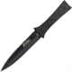Case Harley TecX Boot Knife, 3.75 black finish stainless dagger blade, Black G10 handle, 52224