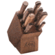 Case Household Cutlery Solid Walnut Handles - 9-Piece Block Set, 10249