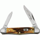 Case John Wayne Folding Knife,3.25in closed,Stainless Clip and Pen Blade,Genuine Burnt Stag Handle CA10689