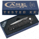 Case Marilla Black Folding Knife, 4.75in Closed, 3.75in Stonewash S35VN Stainless Steel Blade, Marbled Carbon Fiber Handle w/ Black Aluminum Back Handle, 25893