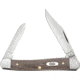 Case Mini Copperhead Antique River Folding Knife,Clip and Pen,Antique River Logs Wood Handle CA70413