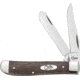Case Mini Trapper Antique River Folding Knife,Clip and Spey,Antique River Logs Wood Handle CA70407