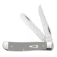 Case Mini Trapper Folding Knife, 3.5in, 4207 SS, Clip/Spey Blades, Gray, 32592