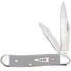 Case Peanut Folding Knife, 2.875in, 4220 SS, Clip/Pen Blades, Gray, 32597