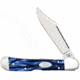 Case Blue Pearl Kirinite - CopperLock Folding Knive, Surgical Steel Locking Clip Blade, Blue Multi Handle, 4.25in Closed, 23438