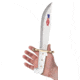 Case Bowie Knife with Blade Artwork and Leather Sheath, 9.5 in, Tru-Sharp Surgical Steel, White Synthetic Handle, 12398