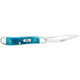 Case Caribbean Blue Bone - Sawcut Jig Peanut Folding Knive, Surgical Steel Clip and Pen Blades, Caribbean Blue Bone Handle, 2.875in Closed, 25596