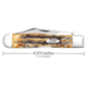 Case Cheetah Folding Knife, 4.38 in, Tru-Sharp Surgical Steel, Case 6.5 BoneStag Handle, 65319