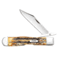 Case Cheetah Folding Knife, 4.38 in, Tru-Sharp Surgical Steel, Case 6.5 BoneStag Handle, 65319