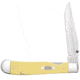 Case Kickstart TrapperLock Folding Knife, 4.13 in, Tru-Sharp Surgical Steel, Yellow Synthetic Handle, 81094