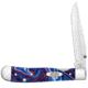 Case Kickstart TrapperLock Folding Knife w/Pocket Clip, 4.13 in, Tru-Sharp Surgical Steel, Patriotic Kirinite Handle, 11218