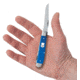 Case Mini Trapper Folding Knife, 3.5 in, Tru-Sharp Surgical Steel, Blue G-10 Handle, 16741