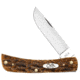 Case Sod Buster Jr Folding Knife, 3.63 in, Chrome Vanadium Steel, Amber Bone Peach Seed Jig Handle, 30092
