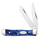 Case Tiny Trapper Folding Knife, 2.38 in, Tru-Sharp Surgical Steel, Blue Pearl Kirinite Handle, 23440