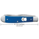 Case Trapper Folding Knife, 4.13 in, Tru-Sharp Surgical Steel, Blue G-10 Handle, 16740