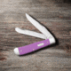 Case Trapper Folding Knife, 4.13 in, Tru-Sharp Surgical Steel, Ichthus Purple Synthetic Handle, 39160