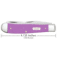 Case Trapper Folding Knife, 4.13 in, Tru-Sharp Surgical Steel, Ichthus Purple Synthetic Handle, 39160
