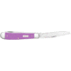 Case Trapper Folding Knife, 4.13 in, Tru-Sharp Surgical Steel, Ichthus Purple Synthetic Handle, 39160
