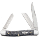 Case Stockman Crandall Gray Folding Knife, 3.63in Closed, Carbon Steel, Mirror Clip/Sheepsfoot/Spey Blades, Pocket Worn Gray Crandall Jigged Bone Handle, 58413
