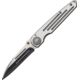 Case Tec X Framelock Harley Folding Knife,3.25in,Stainless Steel,Satin,Polished Stainless Handle, 52110
