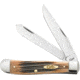Case Trapper Black Cherry Bone Folding Knife,Stainless Steel,Standard Edge,Clip and Spey,Mirror Polish,Black Cherry,Jigged Bone Handle CA57610