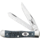 Case Trapper Harley Gray Bone Folding Knife,Stainless Steel,Standard Edge,Clip and Spey,Mirror Polish CA52135