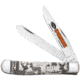 Case Trapper Sportsman Folding Clip Point/Spey Plain Mirror Polished Tru-Sharp SS Blade/Deer Embellished Natural Bone Handle, 81220