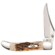 Case Tru-Sharp Blade / Amber Bone Handle Kickstart Assisted Opening Mid-Folding Hunter, 4 in closed, 3015