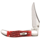 Case Tru-Sharp Blade / Dark Red Bone CV Handle Kickstart Assisted Opening Mid-Folding Hunter, 4 in closed, 7003